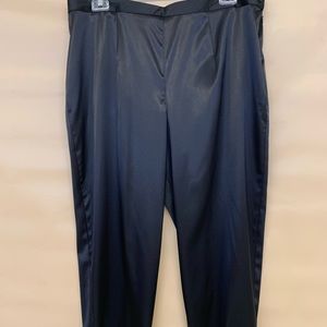Joan Leslie 18W black stretch satin straight leg dressy pants w/tags attached